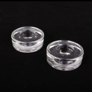 Knob Glass Taper Candleholders