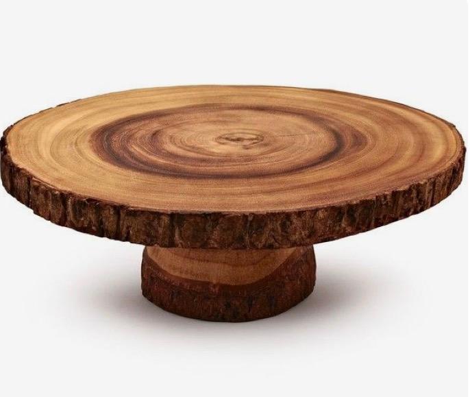 wooden cake stand