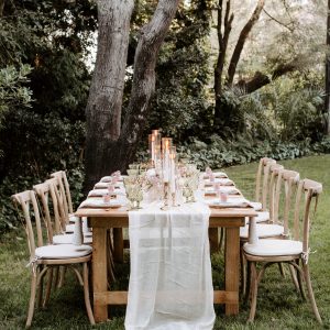 Wood Cross back chairs