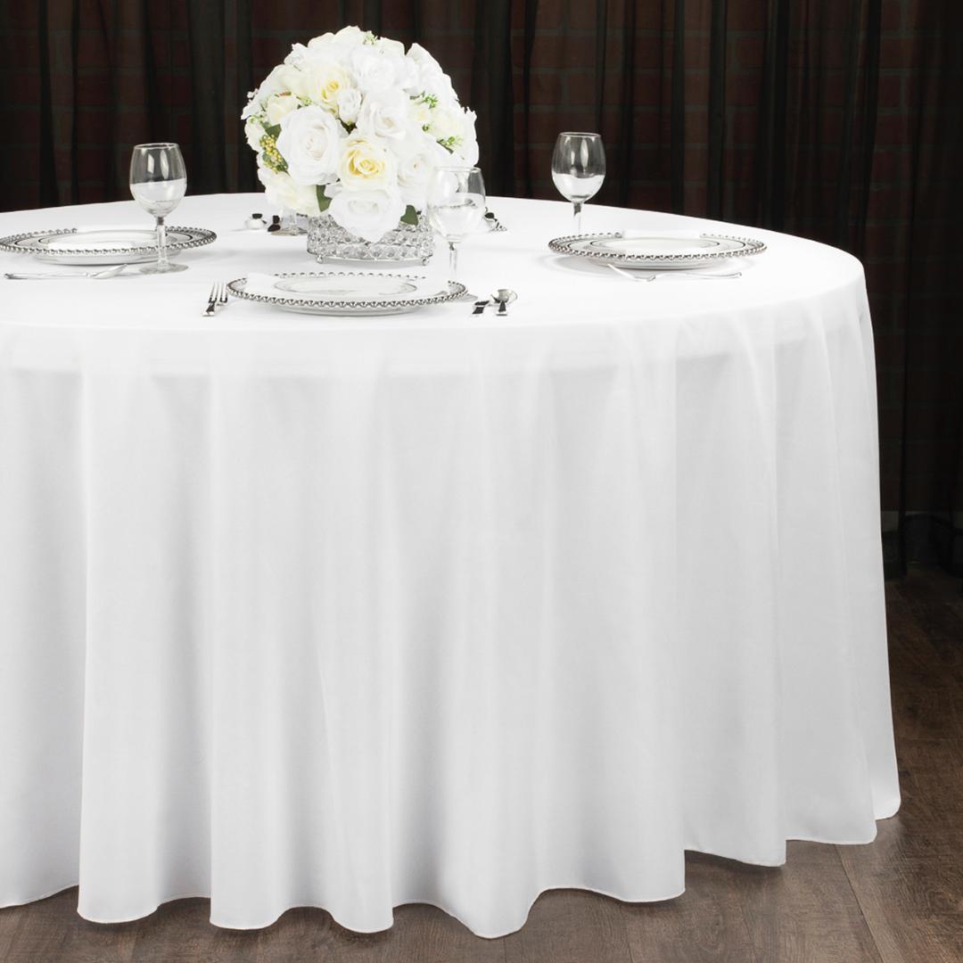white tablecloth