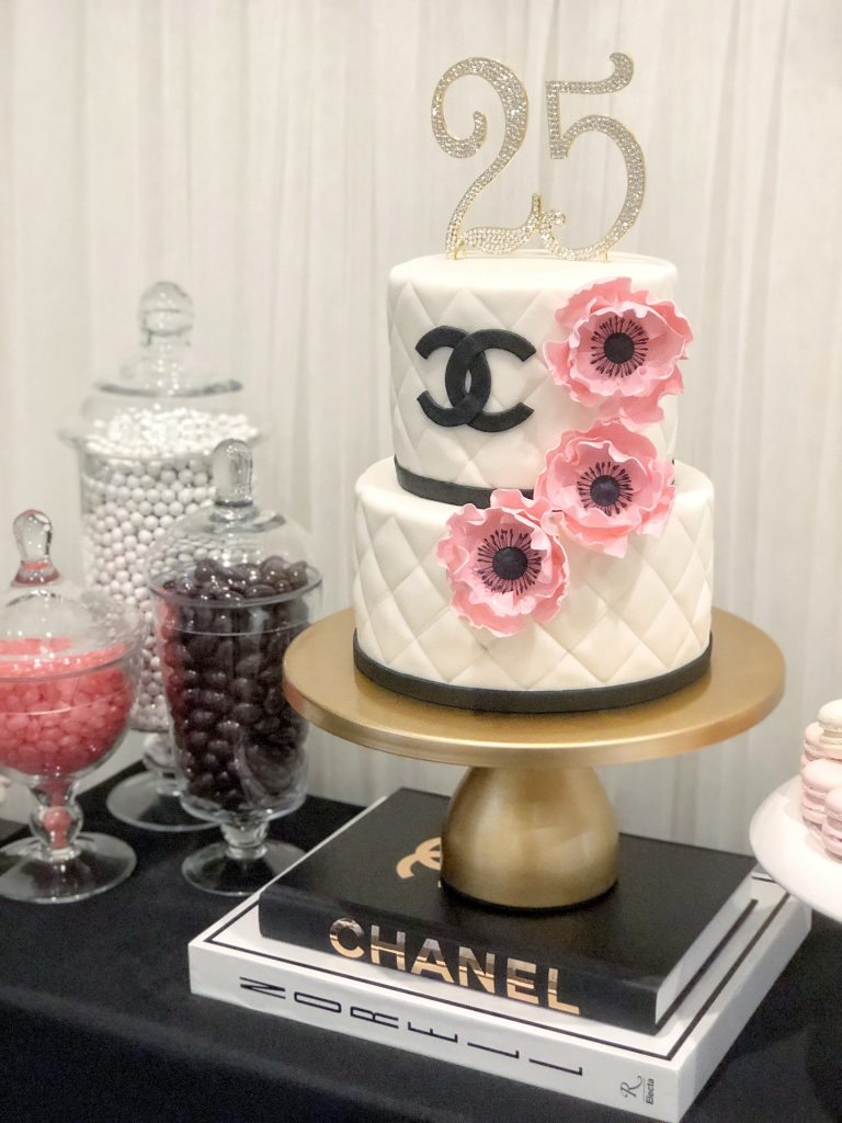 chanel birthday cake, chanel party decoration ideas, chanel party themes,