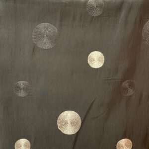 BLACK W/GREY DOTS TABLECLOTH