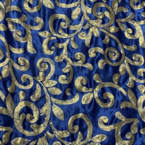 BLUE & SILVER SEQUIN TABLECLOTH