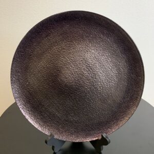 GLASS CHARGER PLATE SLATE GREY HAMMERED