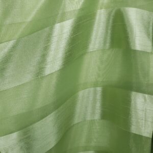 SOFT GREEN STRIPE ORGANZA OVERLAY