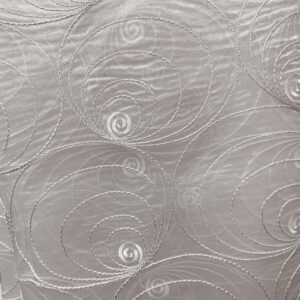 WHITE SPIRAL ORGANZA OVERLAY