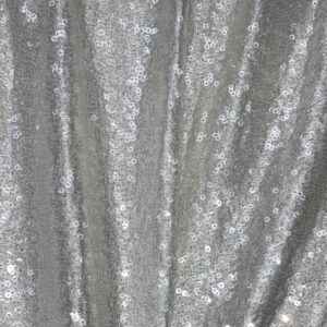 WHITE SEQUIN TABLECLOTH