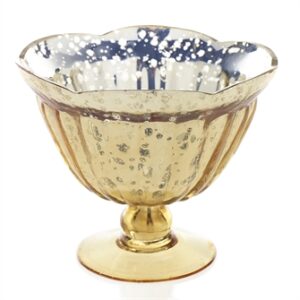 Gold Compote Carraway Vase