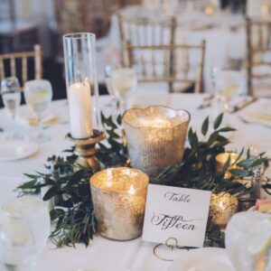 Gold Medley Candle Centerpiece