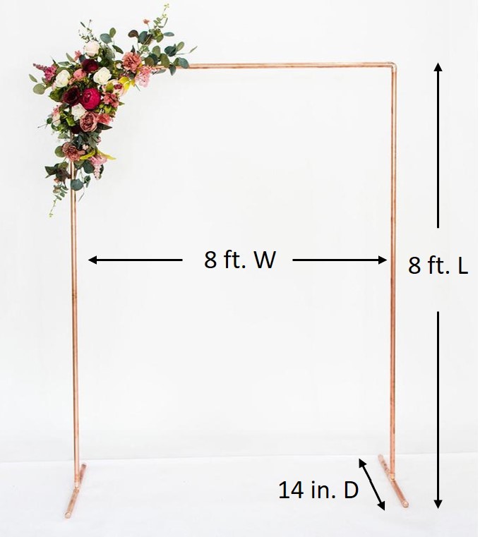 Copper Arch w.Decor Measurement