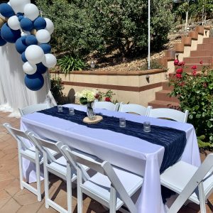 Navy Blue 10’ Cotton Cheesecloth Table Runner
