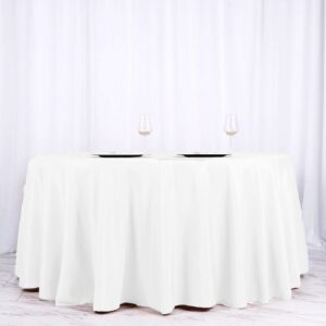 120'' Round Table Cloth- White Polyester