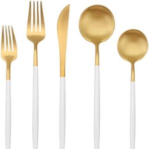 White/Gold Flatware