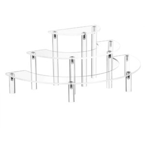 Half Moon Acrylic 3 Tier Dessert Stand