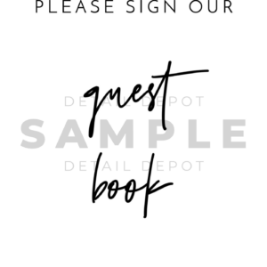 printed guest book signage