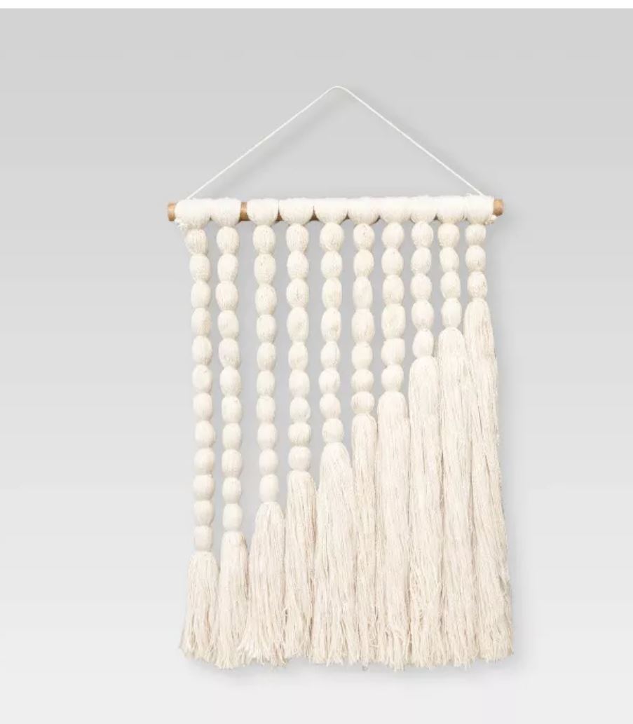 18inx24in cream boho wall hanging