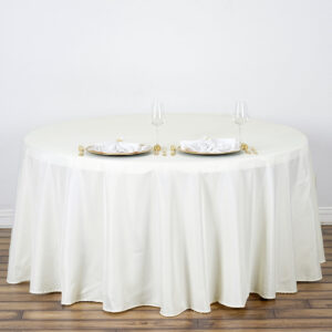 Ivory Round Linen 120"