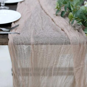Beige Cheesecloth Runner
