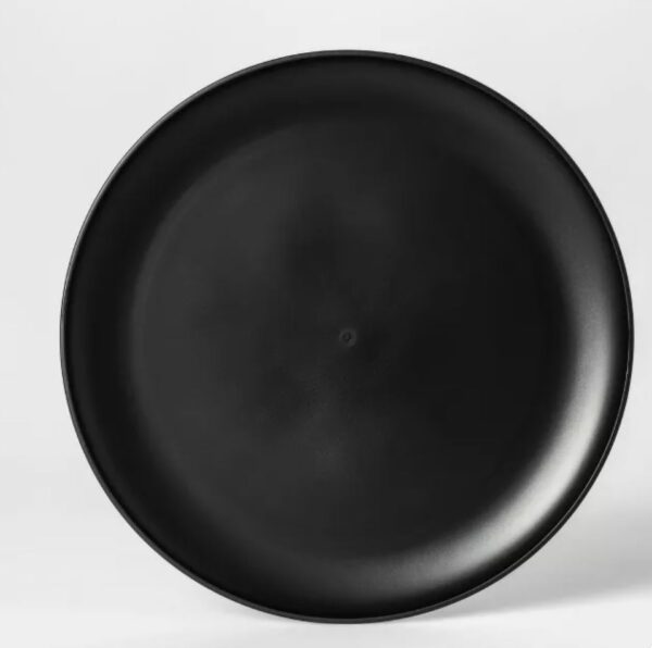 Black Plastic Dinner Plate