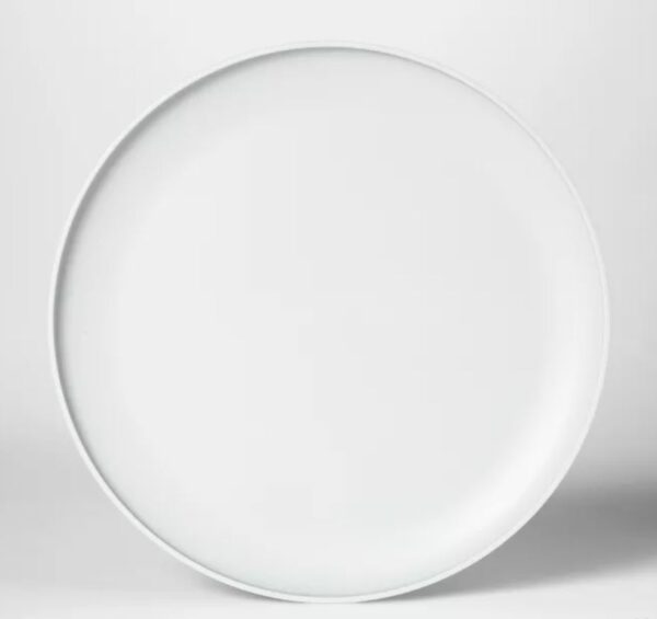 Grey Plastic Dinner Plate