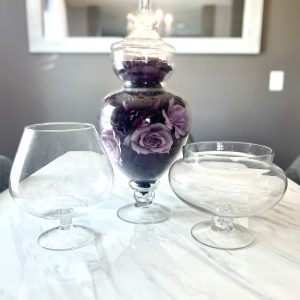 Set of 3 Glass Apothecary Candy Display Jars