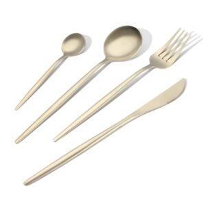 Matte Champagne Silverware