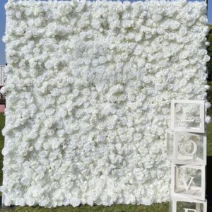 8x8 Floral Backdrop - White Rose