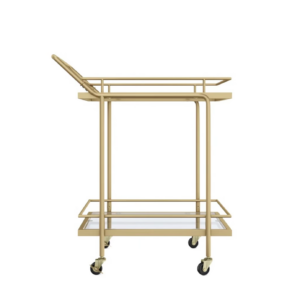 Gold Glass Bar Cart