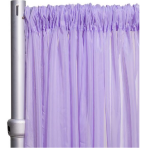 Lilac Crushed Sheer Voile Curtain Panel w/4" Pockets - 10 ft Wide