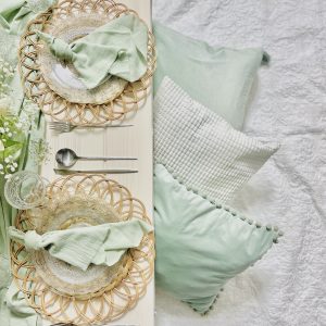 Cotton gauze sage napkin