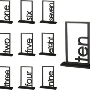 Black Table Numbers 1-10