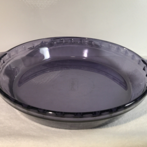 Pyrex Amethyst Pie Dish 9.5" #229 Fluted Edge w/Handles