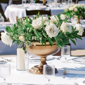 Large Gold Compote Vases