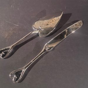 Silver Cake Cutting Set