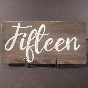Dark Brown Table Numbers (1-16)