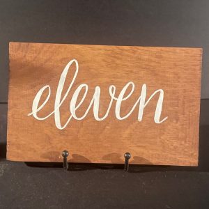Light Brown Wooden Table Numbers (1-20)