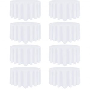 Lap Length White Table Cloths