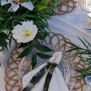 White ceramic flower vase