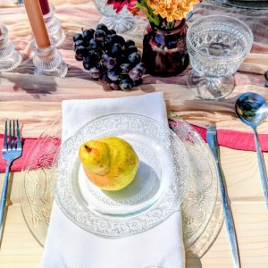 Vintage clear glass plates